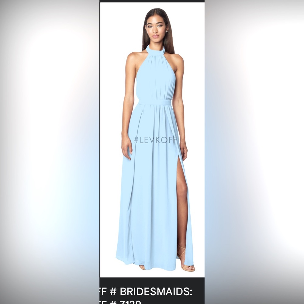 Bill Levkoff Bridesmaid Dress - Mist - size 6, XL length